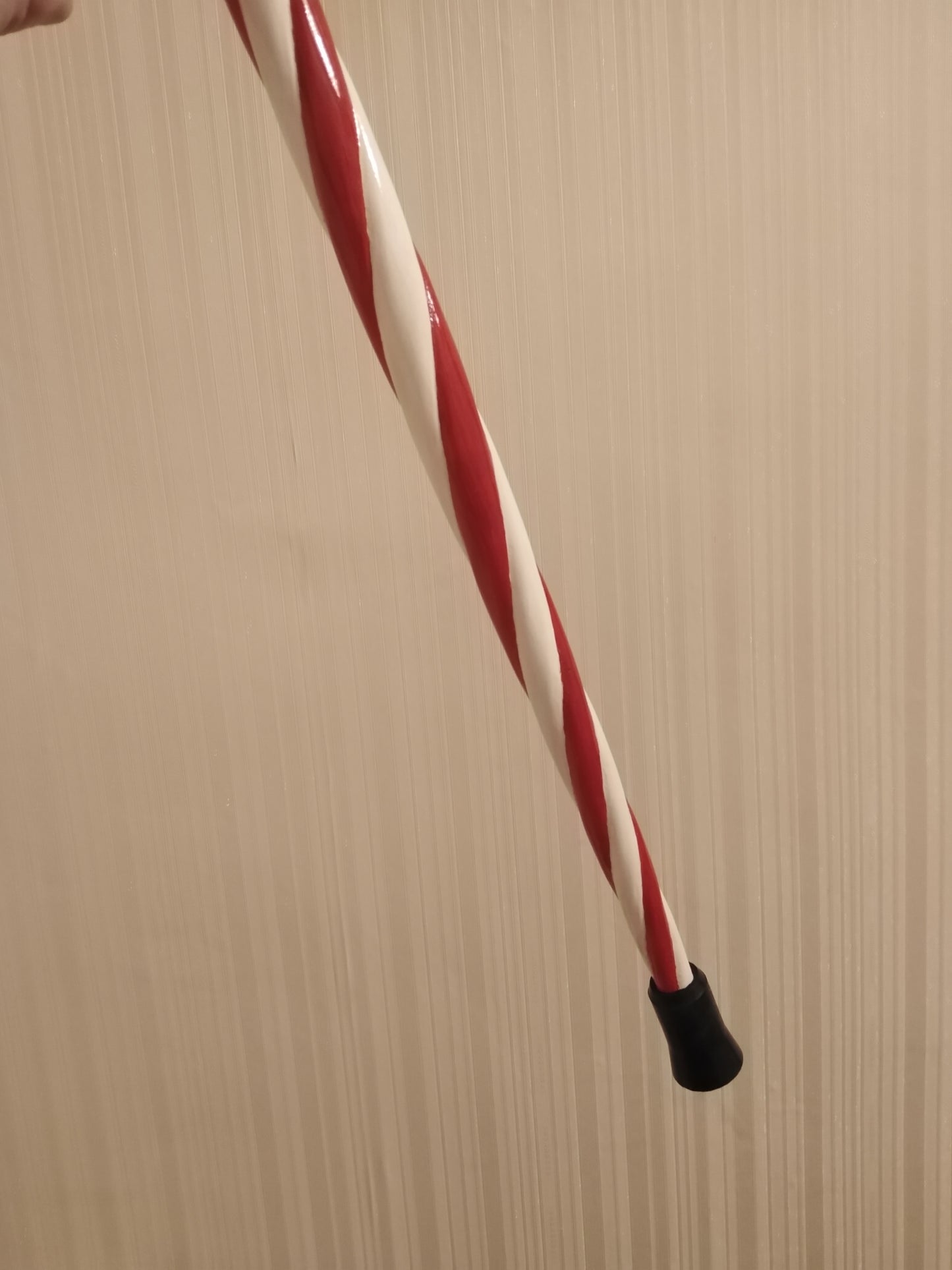 Carved handmade elephant cane USA flag style cane