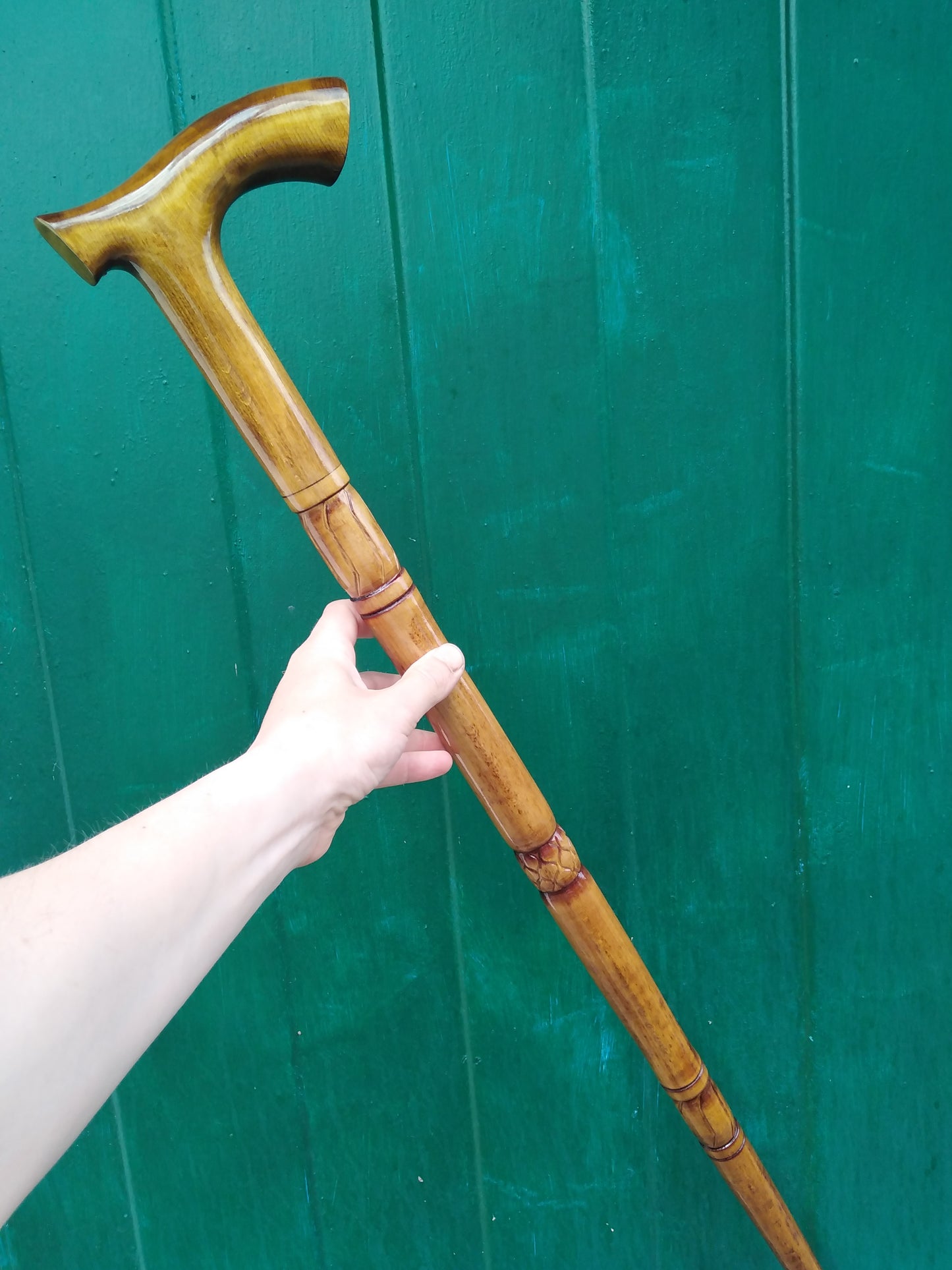 Carved classic wooden cane