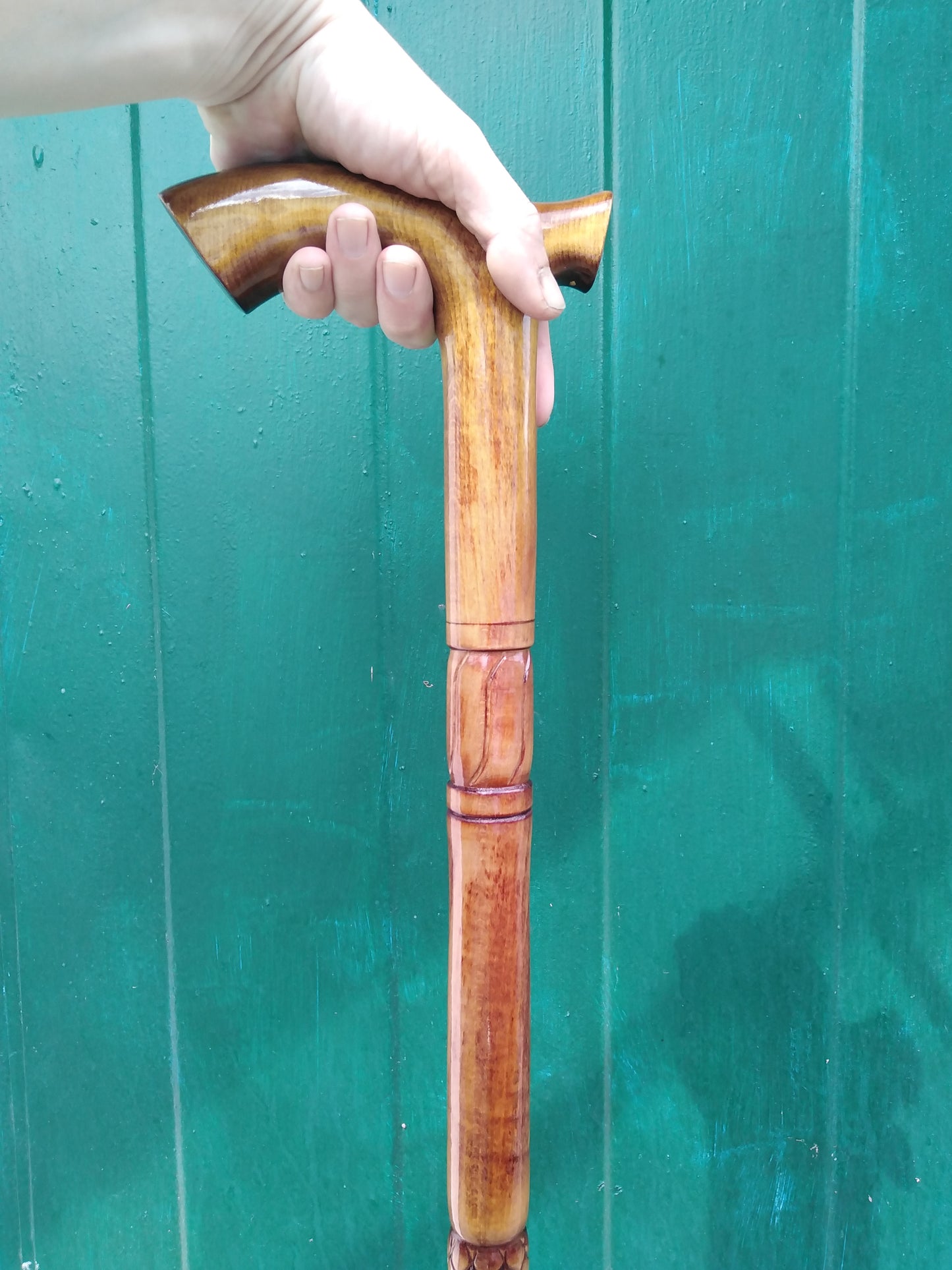 Carved classic wooden cane