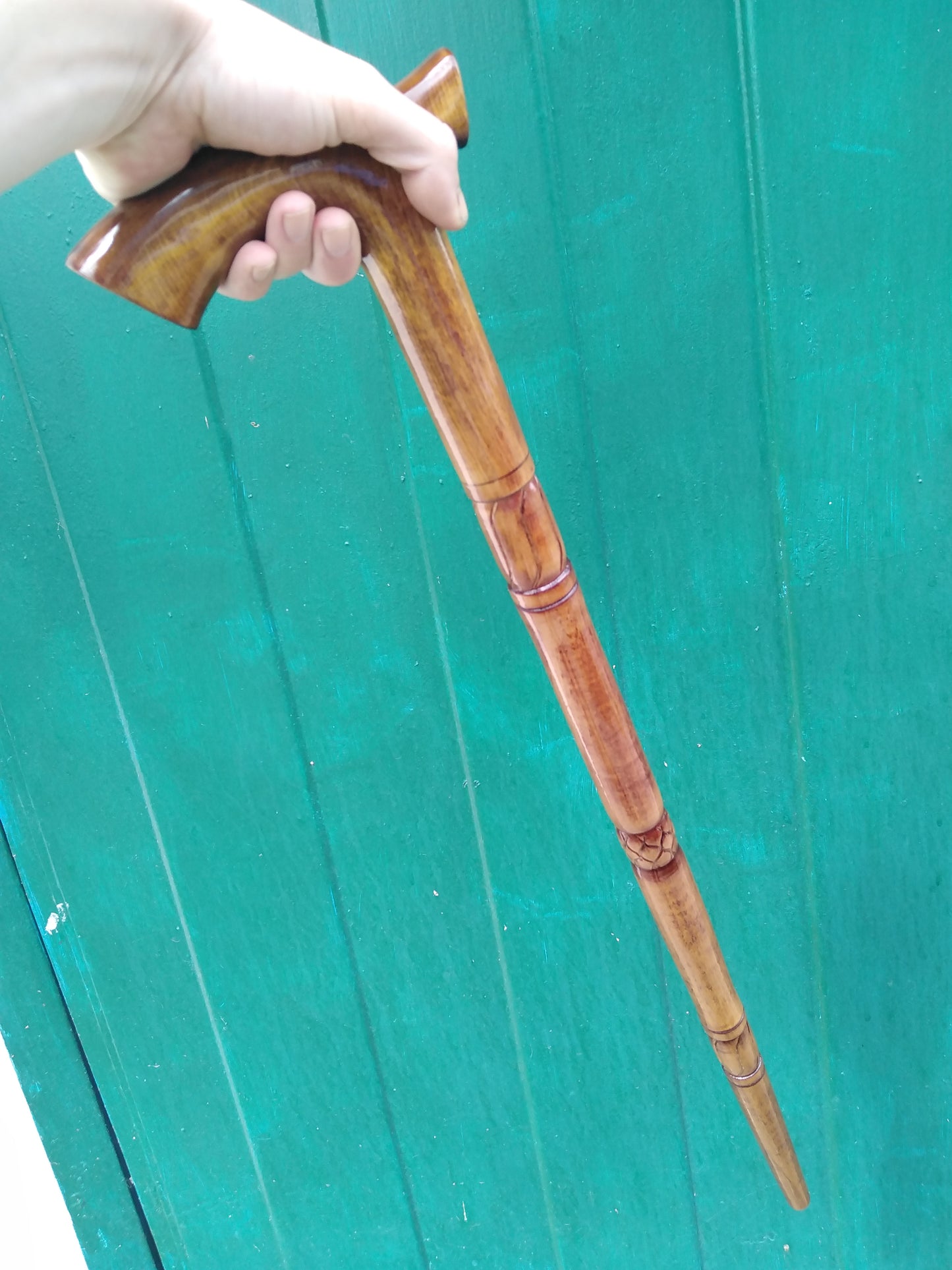 Carved classic wooden cane