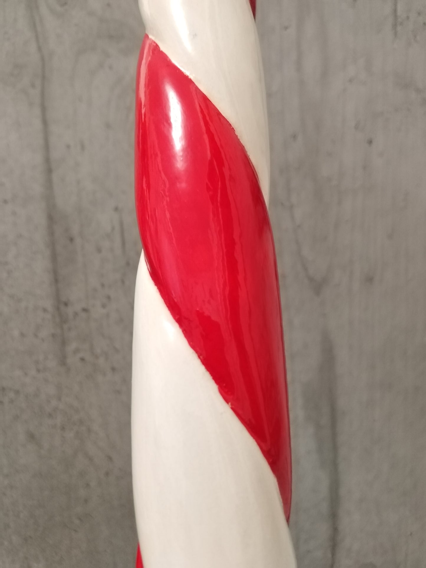 Carved wooden Christmas cane lollipop