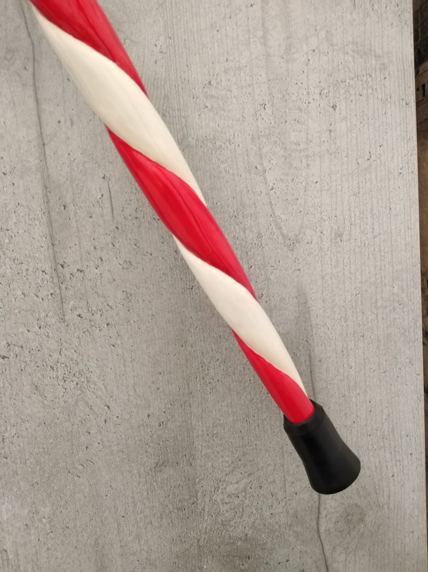 Carved wooden Christmas cane lollipop