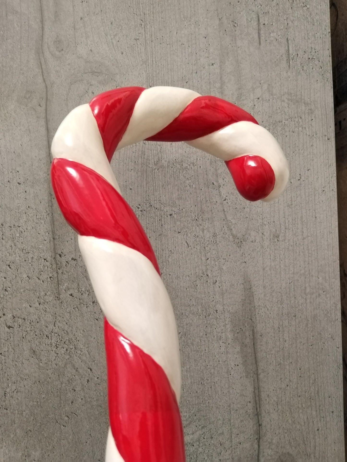 Carved wooden Christmas cane lollipop